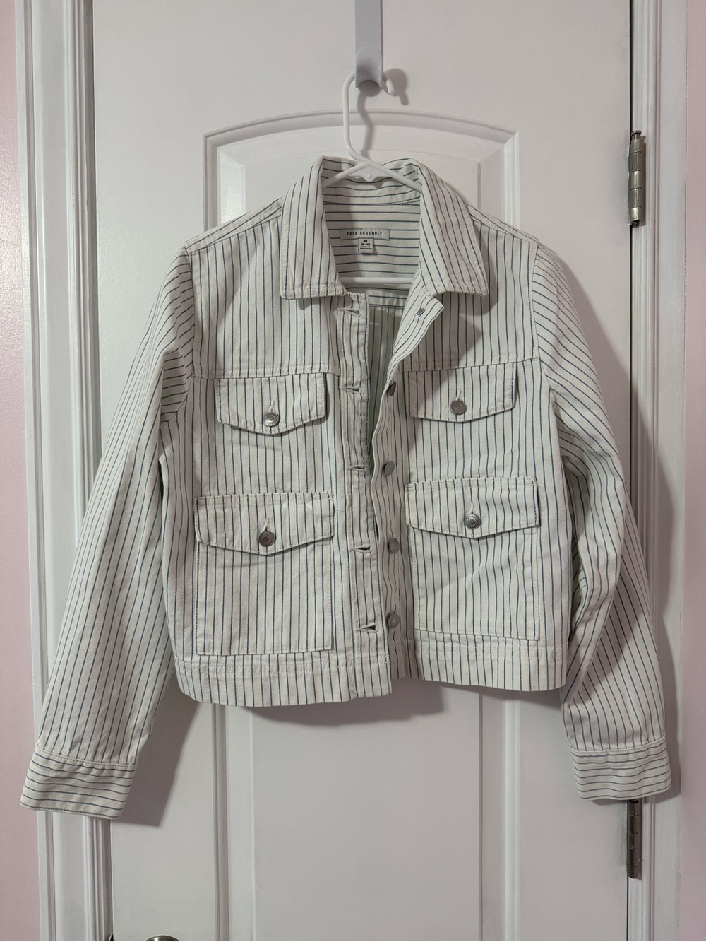 Striped Cotton Utility Jacket